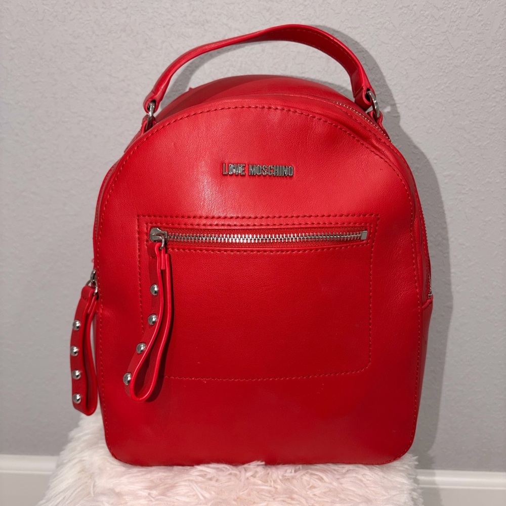 Love Moschino Bold Red Backpack